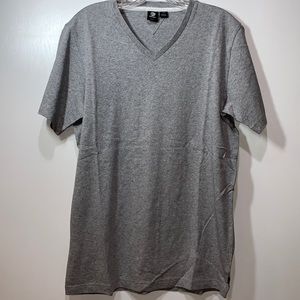 Adidas SLVR Heather Gray V-Neck T-Shirt M